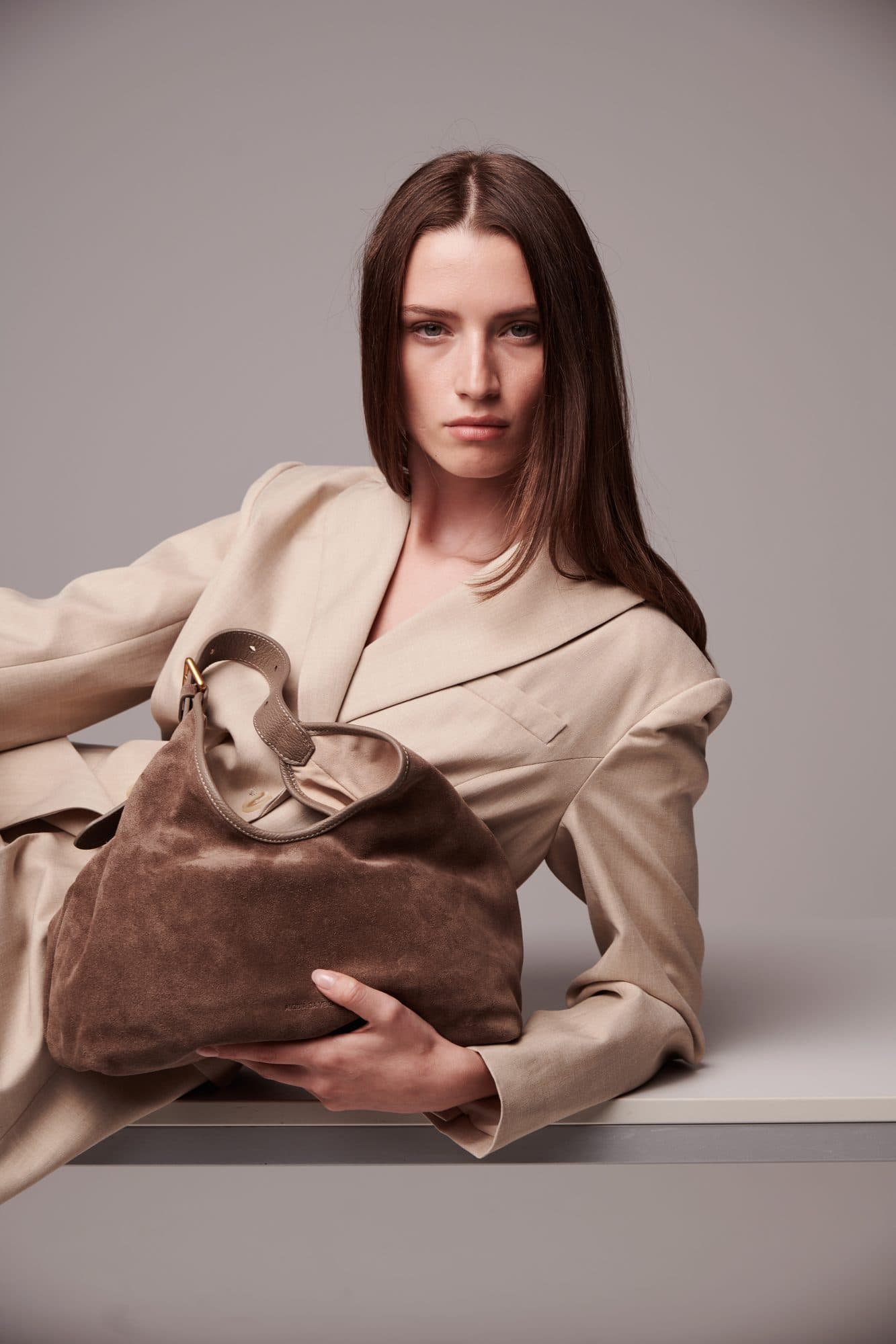 The beige jacket